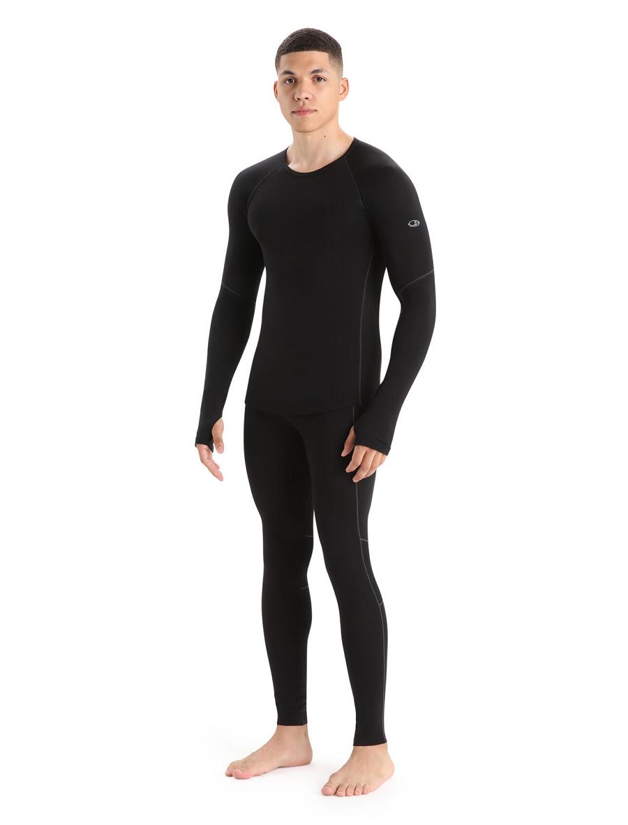 Base Layers Icebreaker BodyfitZone™ Merino 150 Zone Thermal Leggings Męskie Czarne | PL 1548WNBY